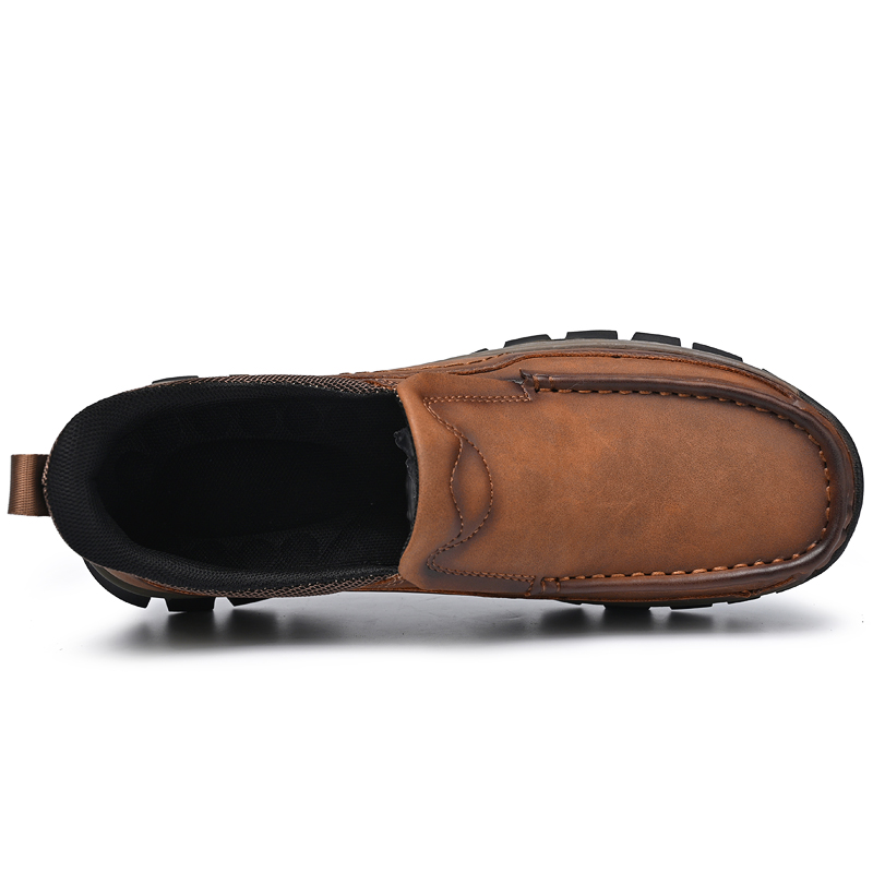 2026 New Men's Orthopedic Hands-Free Genuine Leather Slip On Loafers