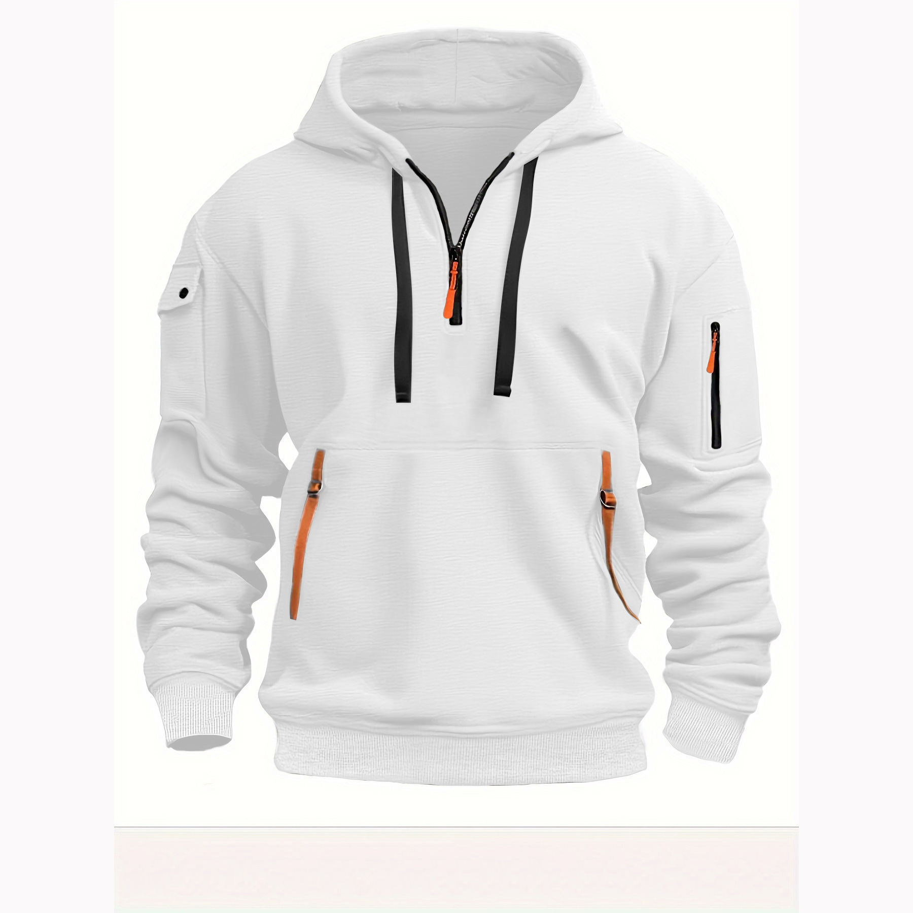 Men's Zipper And Multi Pocket Sport Casual Sweatshirt