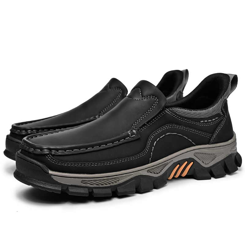 2026 New Men's Orthopedic Hands-Free Genuine Leather Slip On Loafers