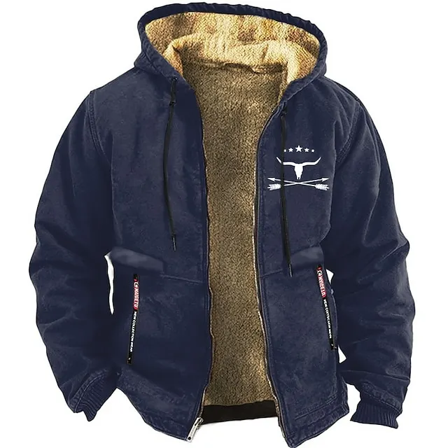 Men's Graphic Prints Cowboy Hoodies Long Sleeve Sweatshirts  Hooded Daily Casual Holiday Vacation Fall 