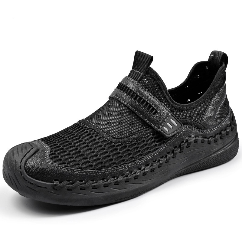 🔥Enjerr® Men's Handcrafted Genuine Leather Breathable Outdoor Sneakers