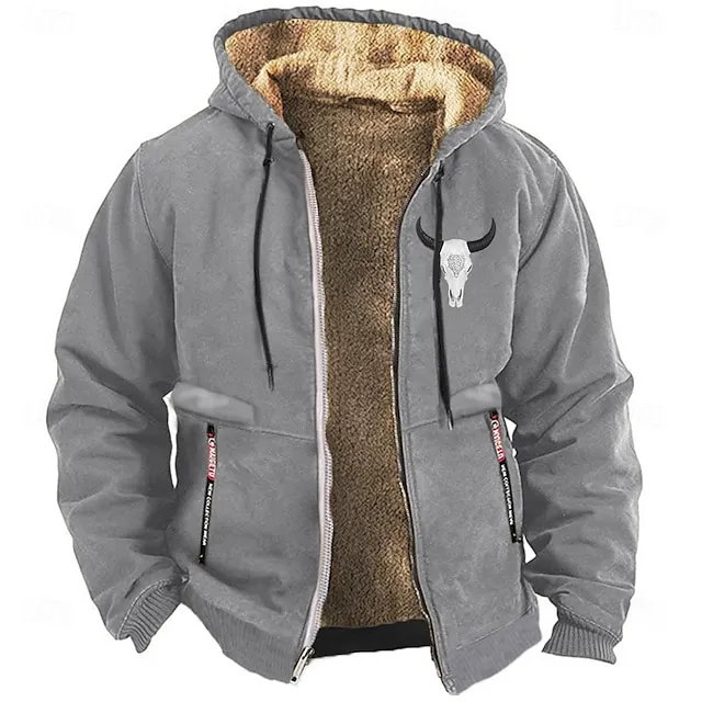 Men's Ox Cowboy Sweatshirt Long Sleeve Sweatshirts  Hooded Vintage Western Style Vacation Streetwear Fall