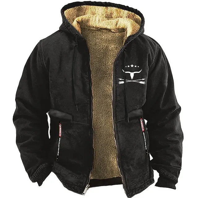 Men's Graphic Prints Cowboy Hoodies Long Sleeve Sweatshirts  Hooded Daily Casual Holiday Vacation Fall 