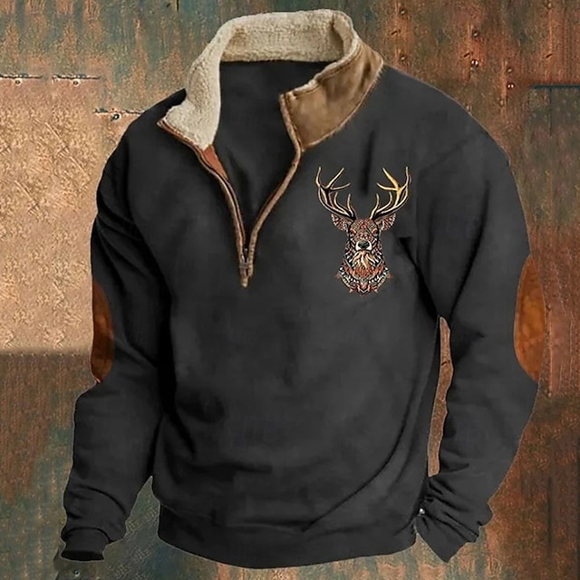 Men's Sweatshirt Quarter Zip Sweatshirt 
