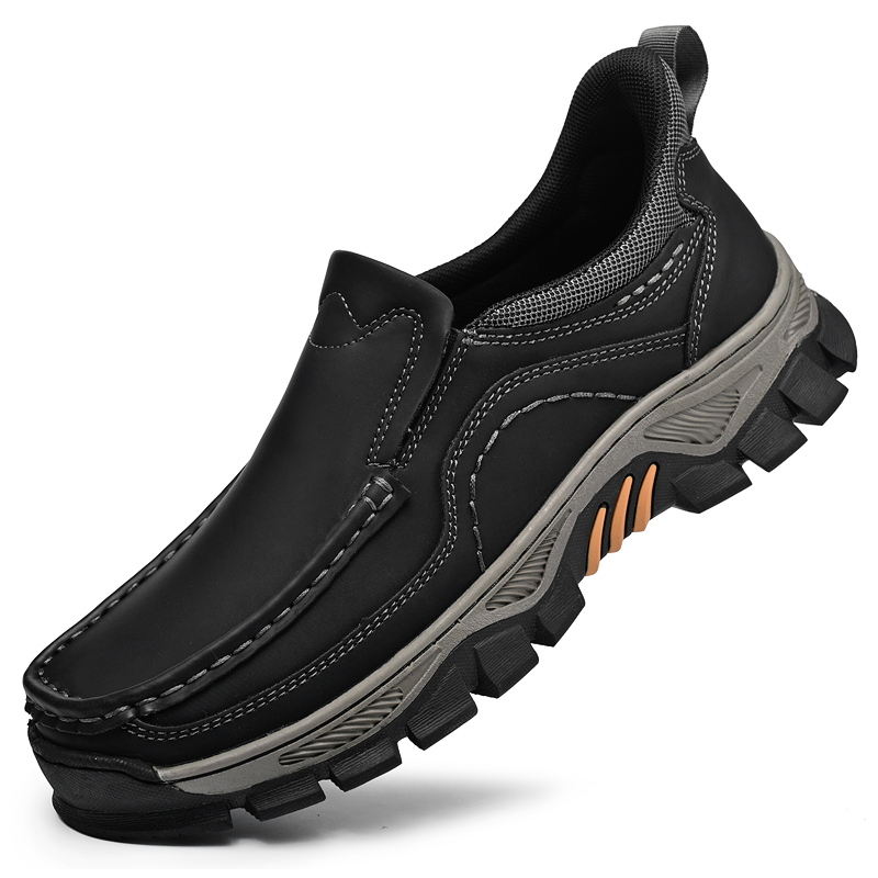 2026 New Men's Orthopedic Hands-Free Genuine Leather Slip On Loafers