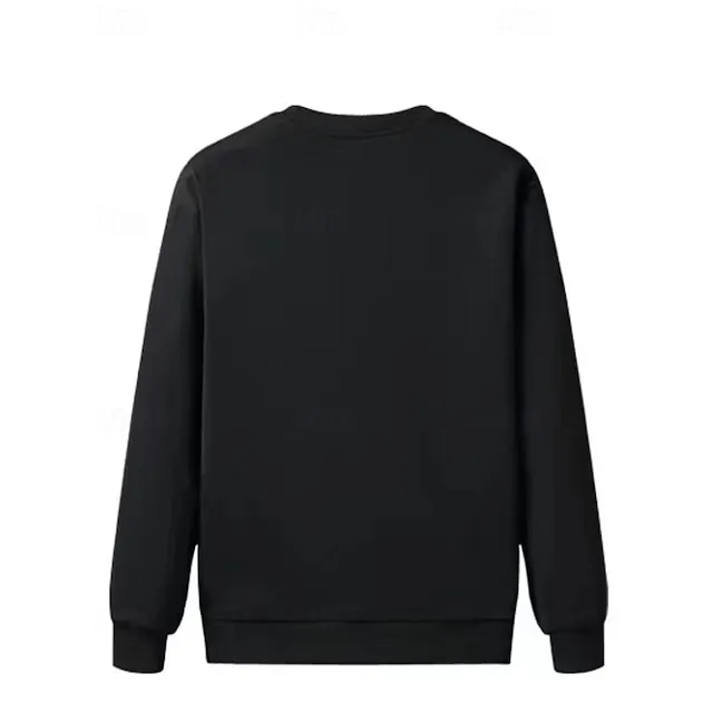 Men's Sweatshirt  Neck Plain Sports & Outdoor Daily Holiday Polyester Streetwear Basic Casual Fall & Winter Clothing Apparel Hoodies Sweatshirts Long Sleeve