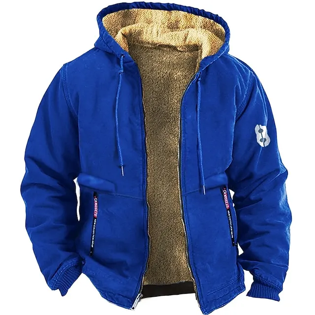Men's Graphic Letter Long Sleeve Sweatshirts  Hooded Basic Casual Sports & Outdoor Sports Winter Blue Brown Gray Clothing Apparel Designer Hot Stamping S M L XL XXL 3XL