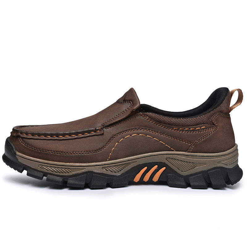 2026 New Men's Orthopedic Hands-Free Genuine Leather Slip On Loafers