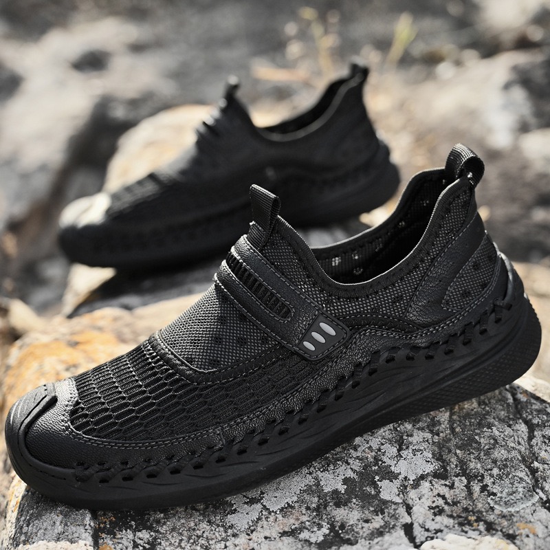 🔥Enjerr® Men's Handcrafted Genuine Leather Breathable Outdoor Sneakers