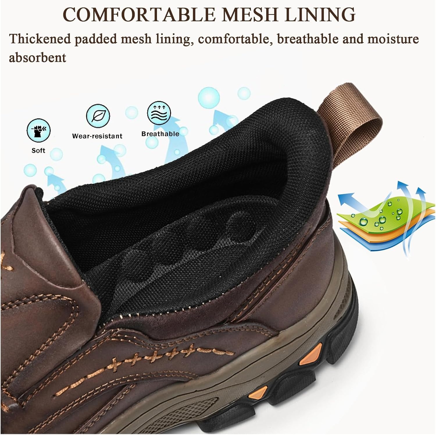 2026 New Men's Orthopedic Comfortable Hands-Free Genuine Leather Slip On Loafers