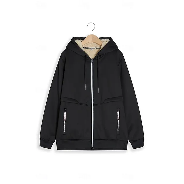 Men's Hoodie Full Zip Hoodie Fleece Jacket  Hooded Plain Sports & Outdoor Daily Holiday Vintage Streetwear Casual Fall 