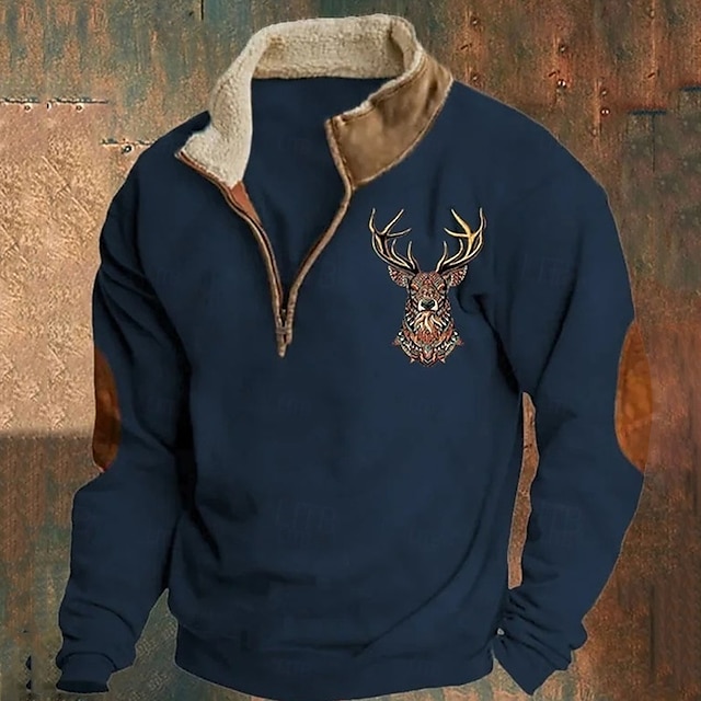 Men's Sweatshirt Quarter Zip Sweatshirt 