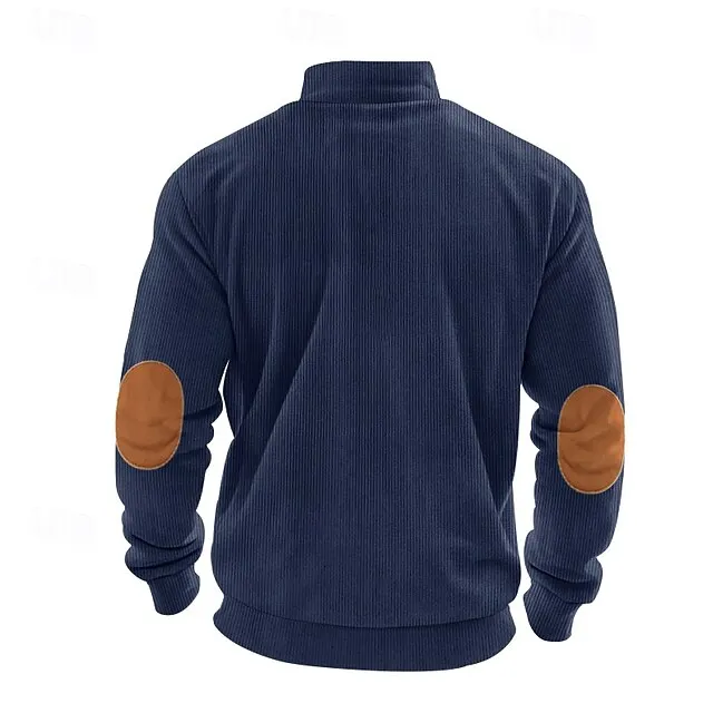 Men's Sweatshirt Quarter Zip Sweatshirt Apricot Black White Army Green Navy Blue Half Zip Color Block Sports & Outdoor Daily Holiday Polyester Streetwear Basic Casual Spring &  Fall Clothing Apparel