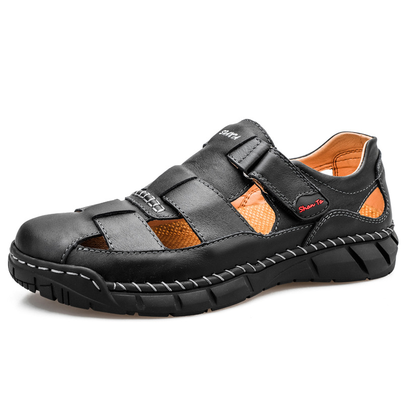  Summer Mens Genuine Leather Sandals