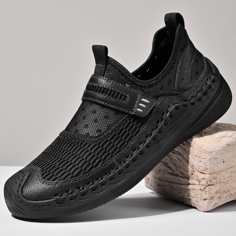 🔥Enjerr® Men's Handcrafted Genuine Leather Breathable Outdoor Sneakers