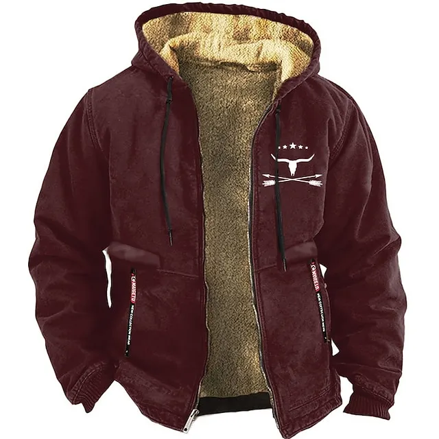 Men's Graphic Prints Cowboy Hoodies Long Sleeve Sweatshirts  Hooded Daily Casual Holiday Vacation Fall 