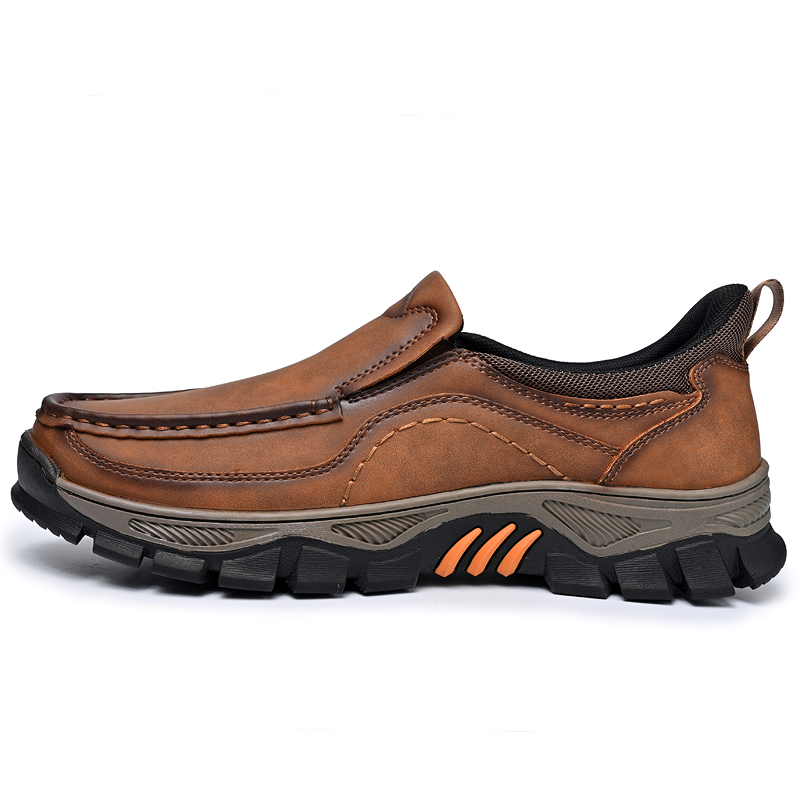 2026 New Men's Orthopedic Hands-Free Genuine Leather Slip On Loafers