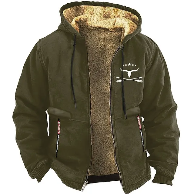 Men's Graphic Prints Cowboy Hoodies Long Sleeve Sweatshirts  Hooded Daily Casual Holiday Vacation Fall 
