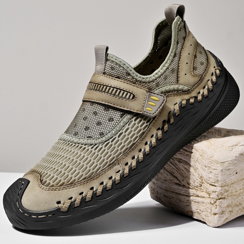 🔥Enjerr® Men's Handcrafted Genuine Leather Breathable Outdoor Sneakers