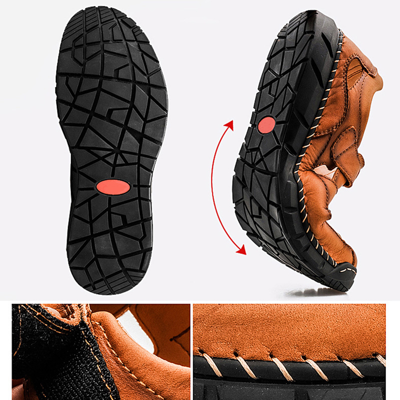  Summer Mens Genuine Leather Sandals
