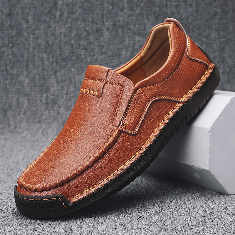 ENJERR® Leather Loafers – Slip-On, Orthopedic Arch Support