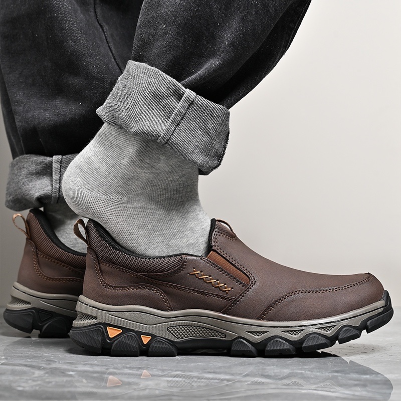 2026 New Men's Hands-Free Genuine Leather Slip On Loafers