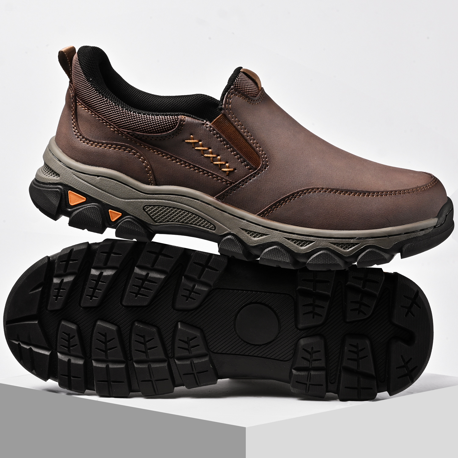 2026 New Men's Hands-Free Genuine Leather Slip On Loafers