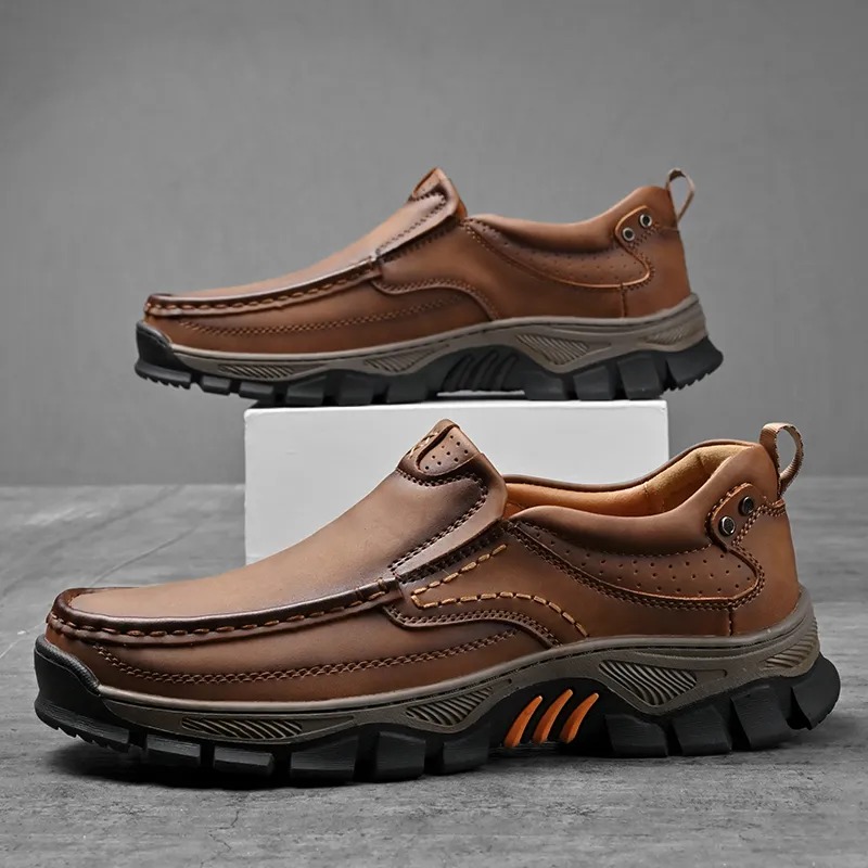 New Men's Orthopedic Comfortable Casual Genuine Leather Slip On Loafers