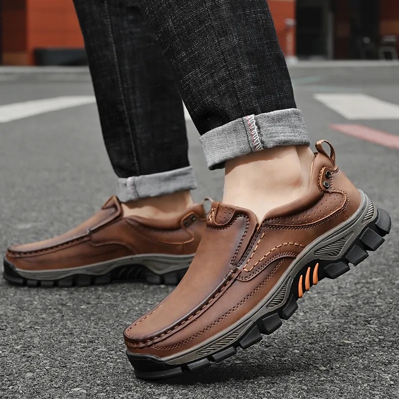  New Men's Orthopedic Comfortable Casual Genuine Leather Slip On Loafers