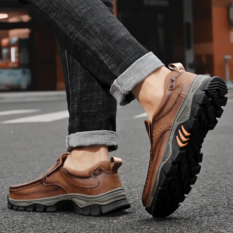  New Men's Orthopedic Comfortable Casual Genuine Leather Slip On Loafers
