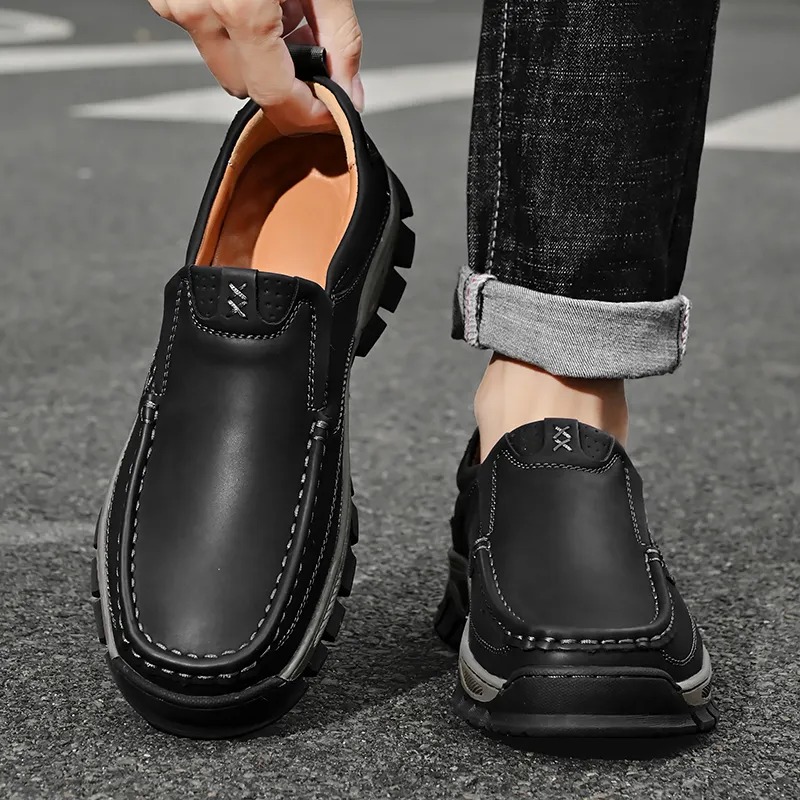  New Men's Orthopedic Comfortable Casual Genuine Leather Slip On Loafers
