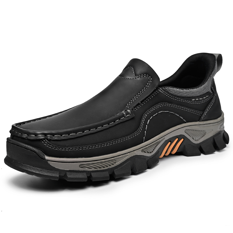 2026 New Men's Orthopedic Hands-Free Genuine Leather Slip On Loafers
