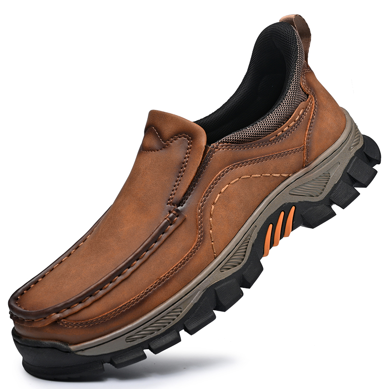 2026 New Men's Orthopedic Hands-Free Genuine Leather Slip On Loafers