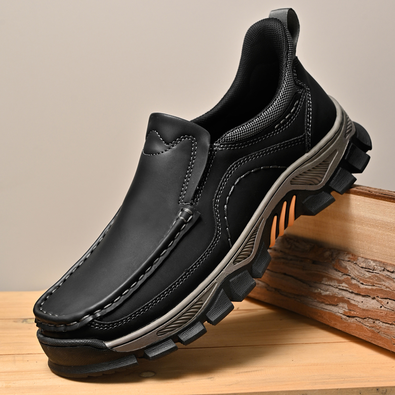 2026 New Men's Orthopedic Hands-Free Genuine Leather Slip On Loafers