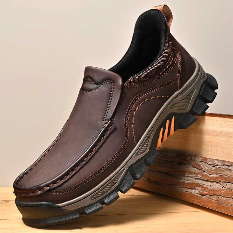 2026 New Men's Orthopedic Hands-Free Genuine Leather Slip On Loafers