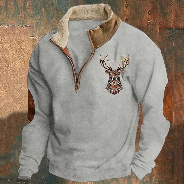 Men's Sweatshirt Quarter Zip Sweatshirt 