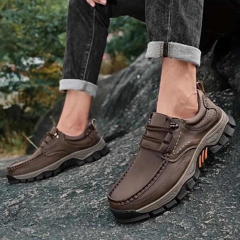  New Men's Orthopedic Comfortable Breathable Genuine Leather Slip-On Loafers
