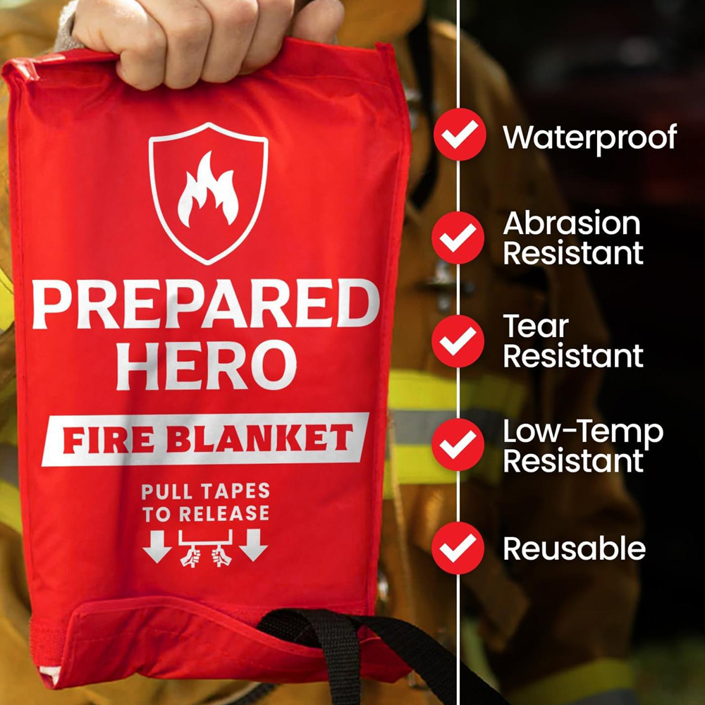 Rapidly Extinguish Small Fires, No Mess - Introducing Our Easy-to-Use Fire Blanket!