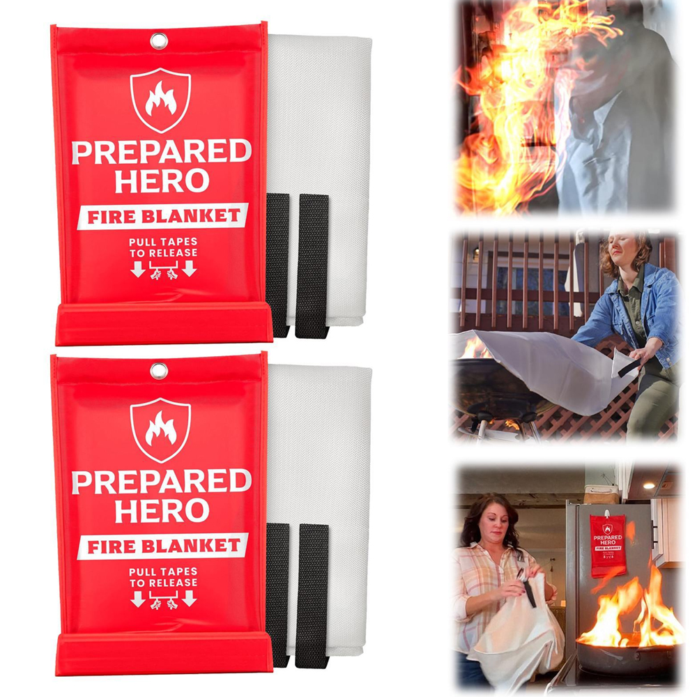 Rapidly Extinguish Small Fires, No Mess - Introducing Our Easy-to-Use Fire Blanket!