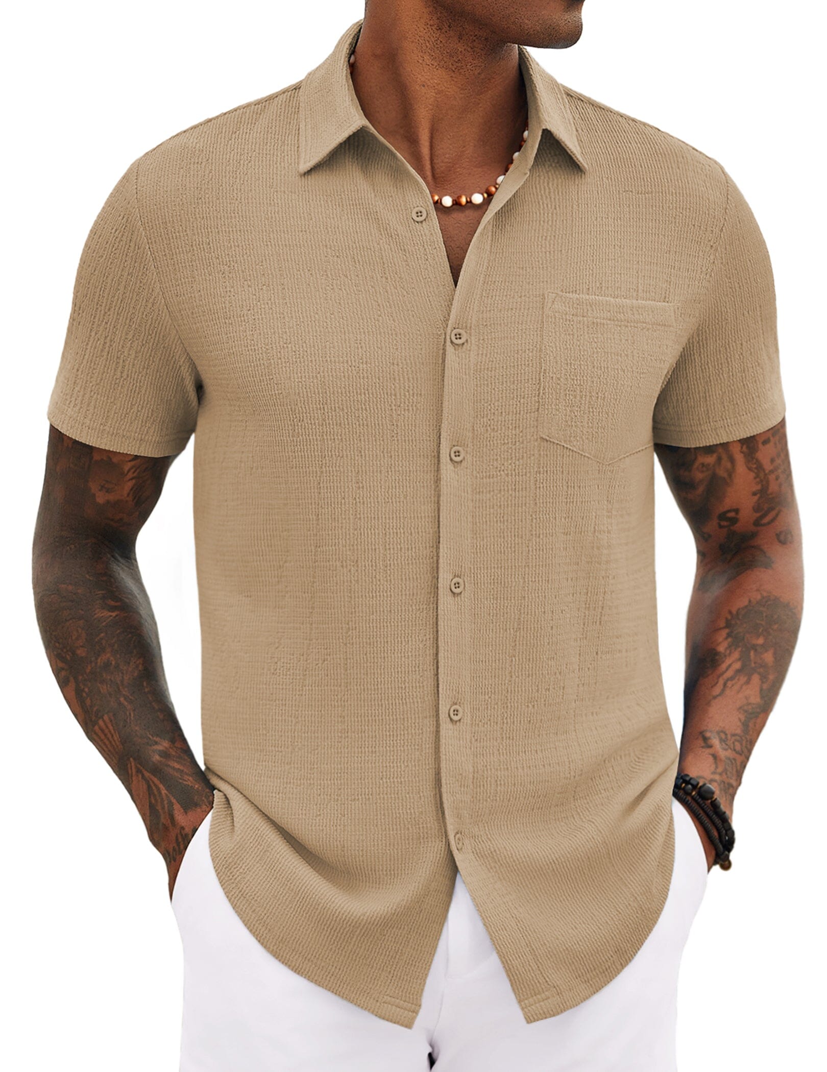 Casual Summer Textured Shirt