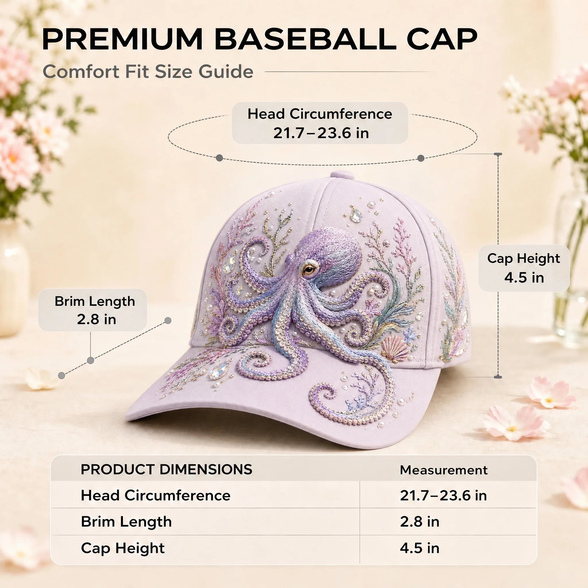 🔥49% Off Last Day - BUY 4 GET 1 FREE🌊 3D Ocean Creatures Embroidery Cap
