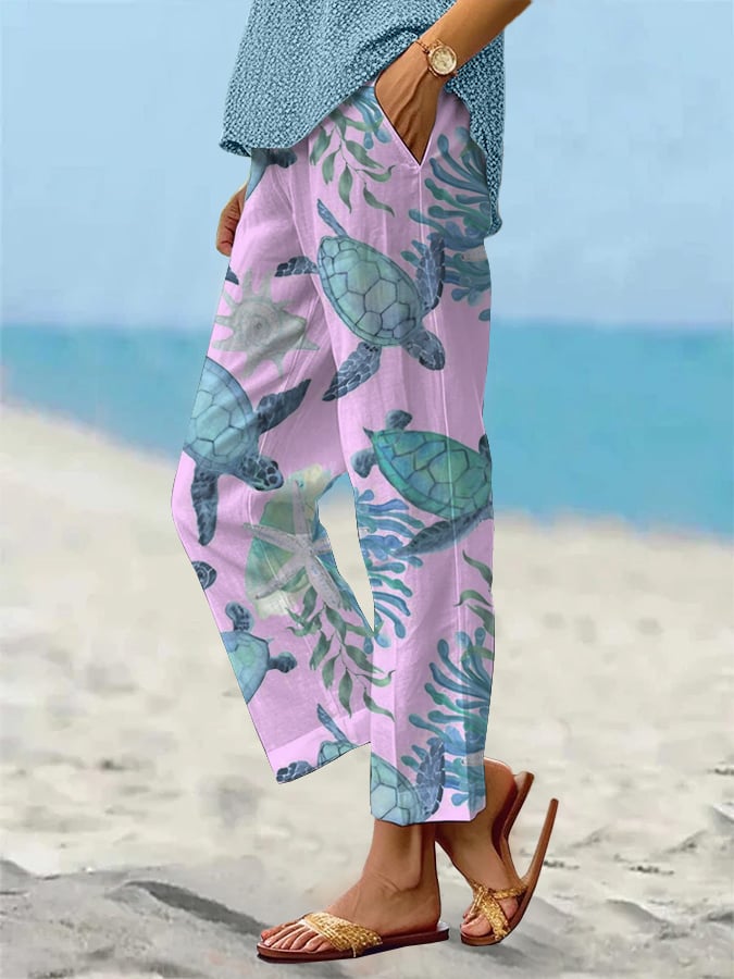 🔥Buy 3 Get 15% Off🔥Women's Beach Vacation Loose Casual Pants (With Pockets)