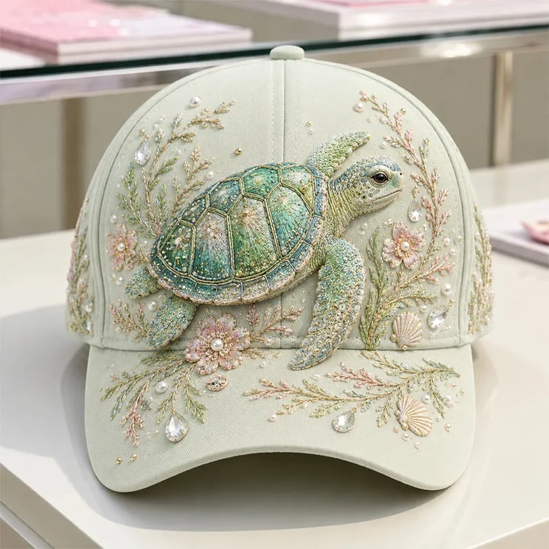 🔥49% Off Last Day - BUY 4 GET 1 FREE🌊 3D Ocean Creatures Embroidery Cap