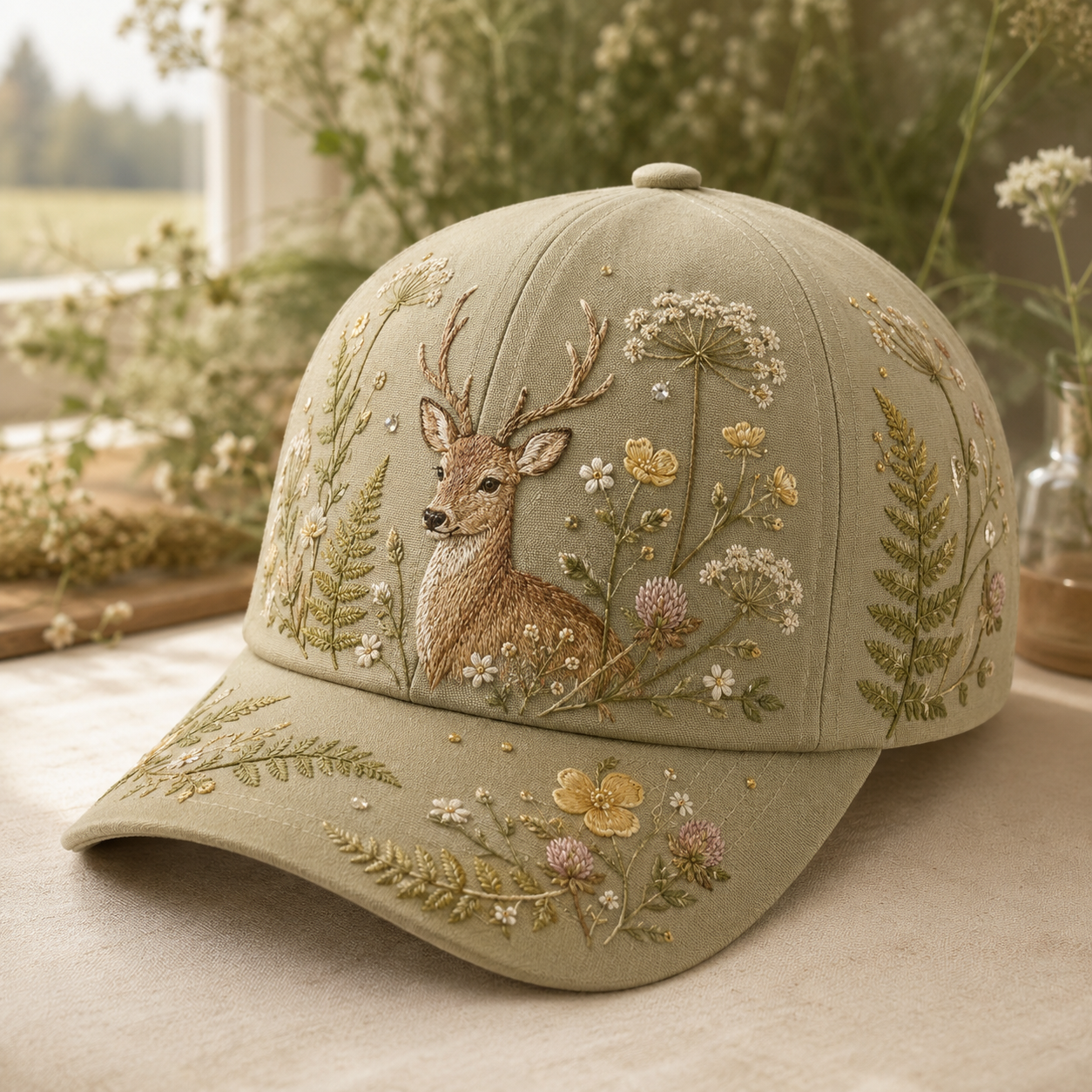 🦋 Nature-Inspired Embroidered Animal Caps🔥Last 4 hours🔥BUY 4 GET 1 FREE (Add 4 Pcs To Cart)