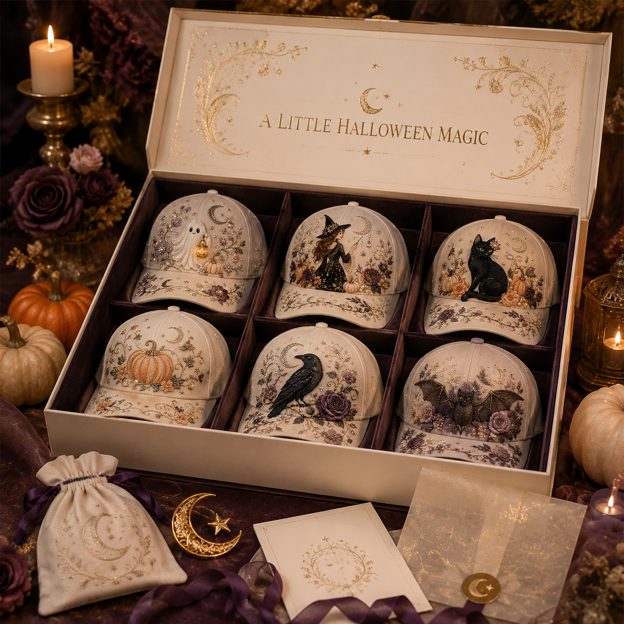 🔥 Last Day 49% OFF – BUY 4 GET 1 FREE🧙‍♀️✨ 3D Halloween Embroidery Cap