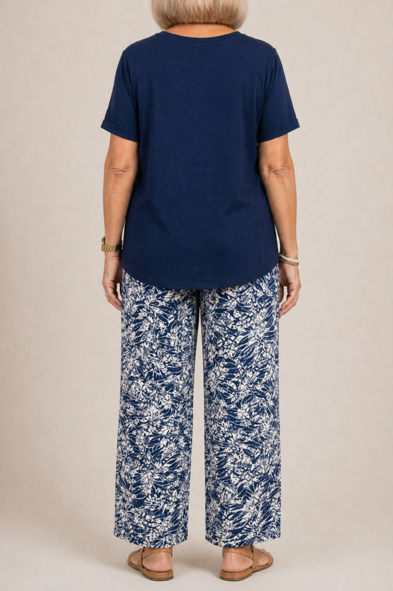 Women's Relaxed Top and Printed Pants Set