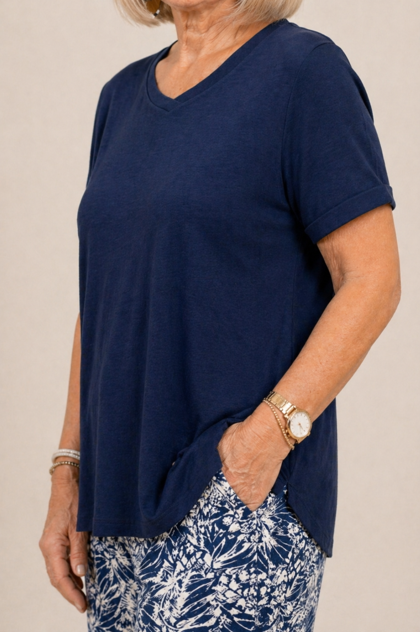 Women's Relaxed Top and Printed Pants Set