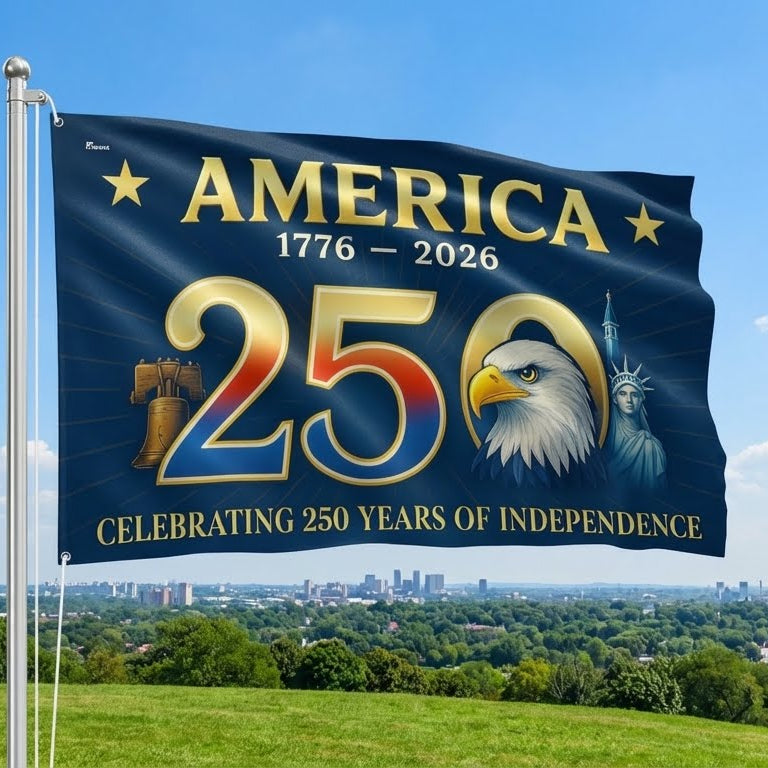 Flagwix American Flag - America 250th Anniversary Grommet Flag for Patriotic Decor