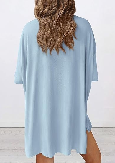 PRETTYGARDEN Women's Two Piece Lounge Set Summer Casual Oversized Shirts Biker Shorts Matching Airport Travel Outfit