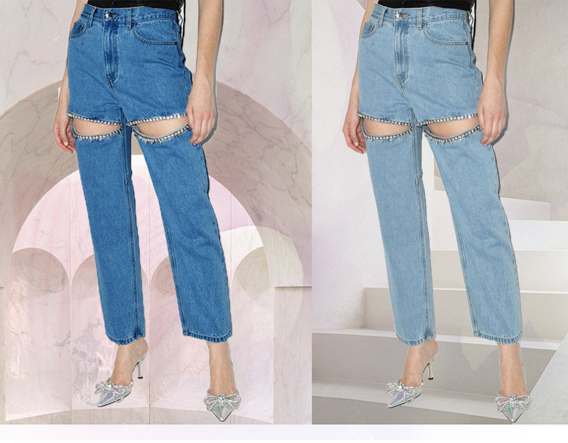 Women’s High-Waist Loose Straight-Leg Long Jeans – Versatile, Slimming, Spring Style